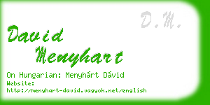 david menyhart business card